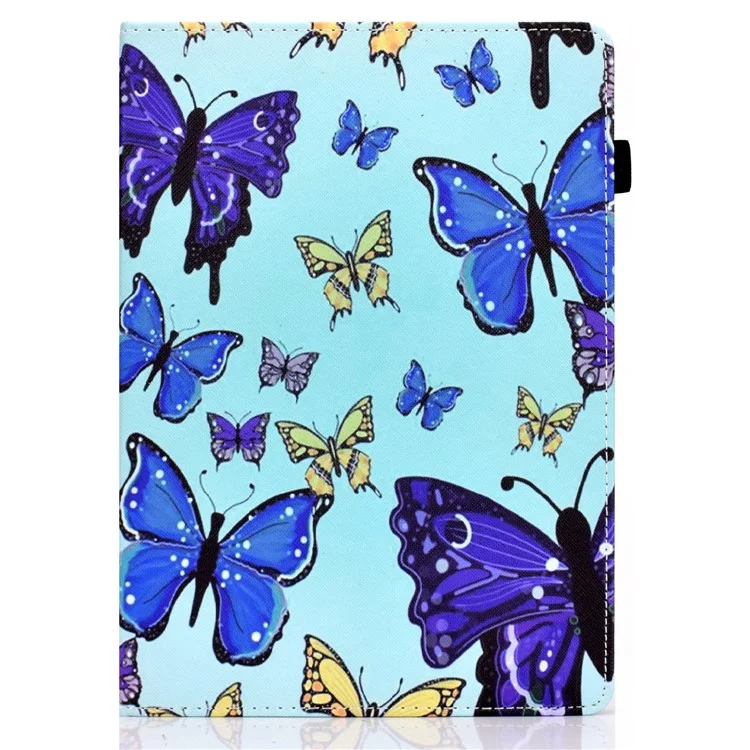 For Amazon Kindle 11th Gen (2022) PU Leather Book Style Flip Tablet Case Pattern Printing Card Holder Shockproof Cover with Elastic Band - Butterflies