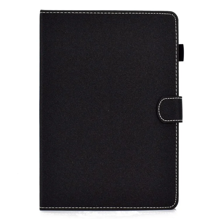 Per Amazon Kindle Youth Edition 2022 Custodia Tablet in Pelle PU con Cucitura Linea, Slot per Schede, Supporto Pieghevole, Coperchio a Portafoglio con Supporto per Matita - Nero