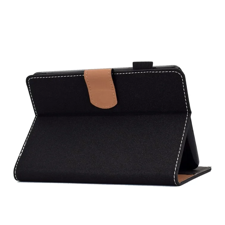 Per Amazon Kindle Youth Edition 2022 Custodia Tablet in Pelle PU con Cucitura Linea, Slot per Schede, Supporto Pieghevole, Coperchio a Portafoglio con Supporto per Matita - Nero