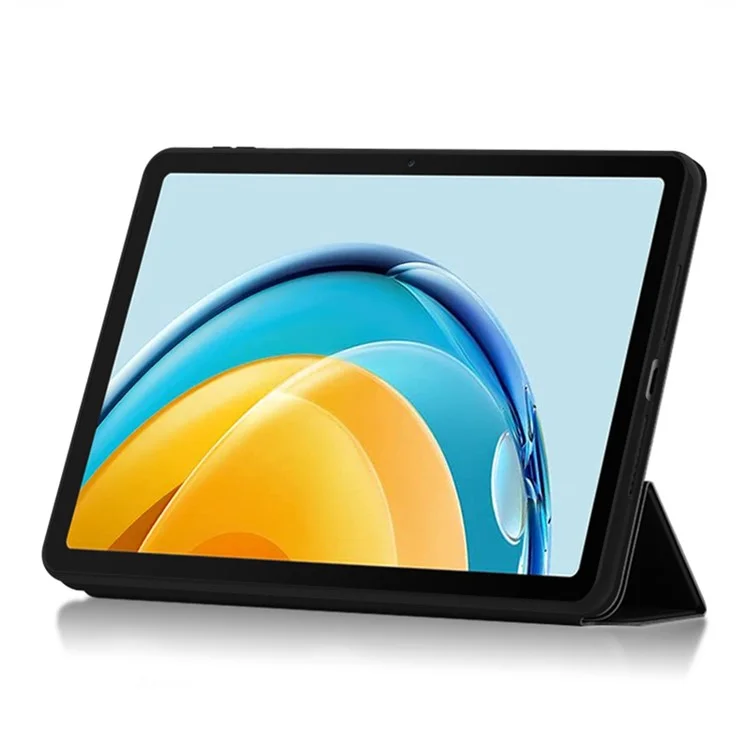 Para Huawei Matepad SE 10,4 Polegadas 2022 Tri-fold Stand Protetive Folio Tablet Caso PU Couro à Prova de Choques Tampa de Tablet - Preto