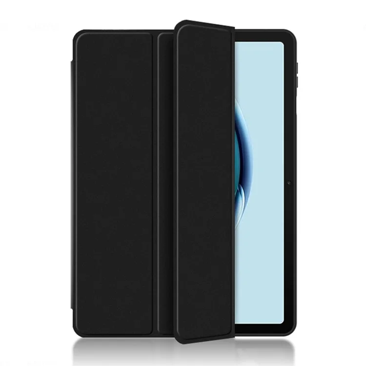 Para Huawei Matepad SE 10,4 Polegadas 2022 Tri-fold Stand Protetive Folio Tablet Caso PU Couro à Prova de Choques Tampa de Tablet - Preto