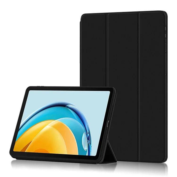 Para Huawei Matepad SE 10,4 Polegadas 2022 Tri-fold Stand Protetive Folio Tablet Caso PU Couro à Prova de Choques Tampa de Tablet - Preto