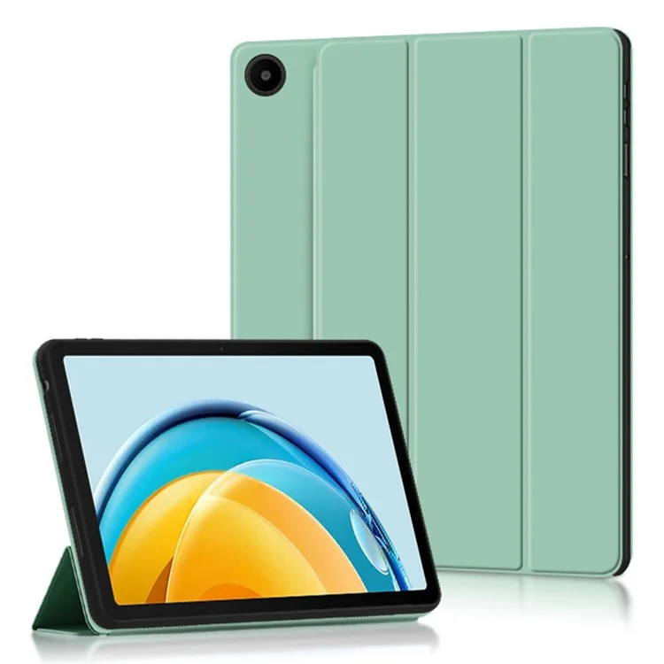 Per Huawei Matepad SE 10.4 Pollici 2022 Tri-fold Stand Protective Folio Tablet Case PU Copertina di Tablet Per Shock. - Ciano