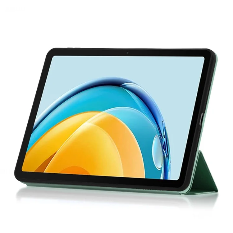 Per Huawei Matepad SE 10.4 Pollici 2022 Tri-fold Stand Protective Folio Tablet Case PU Copertina di Tablet Per Shock. - Ciano