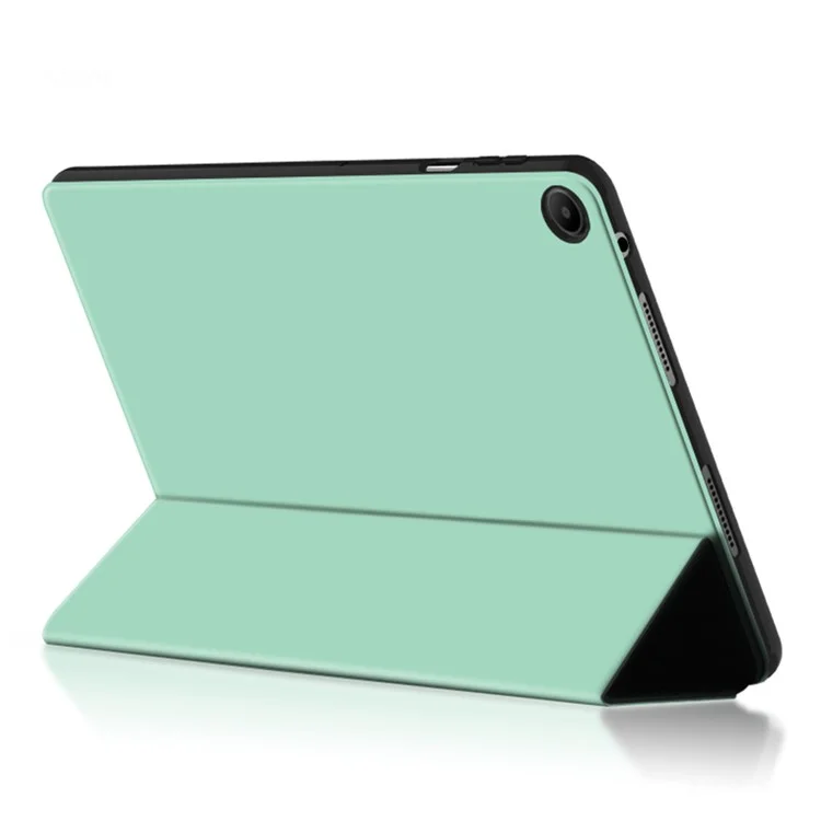 Per Huawei Matepad SE 10.4 Pollici 2022 Tri-fold Stand Protective Folio Tablet Case PU Copertina di Tablet Per Shock. - Ciano