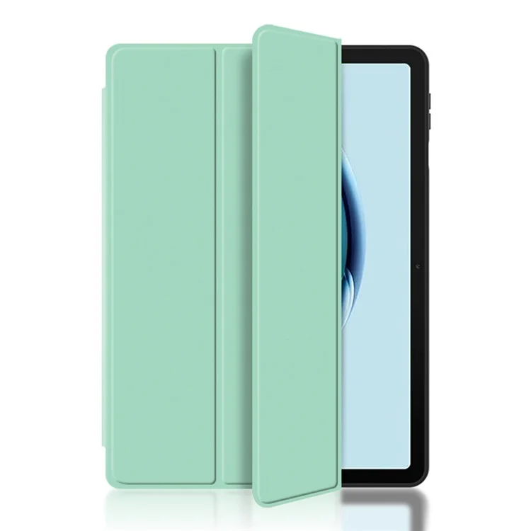 Per Huawei Matepad SE 10.4 Pollici 2022 Tri-fold Stand Protective Folio Tablet Case PU Copertina di Tablet Per Shock. - Ciano