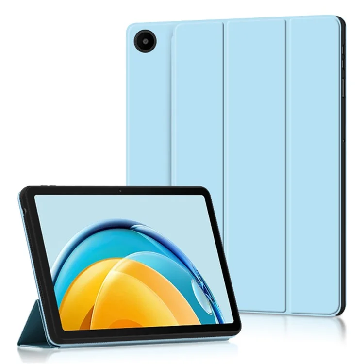 Para Huawei Matepad SE 10,4 Polegadas 2022 Tri-fold Stand Protetive Folio Tablet Caso PU Couro à Prova de Choques Tampa de Tablet - Azul