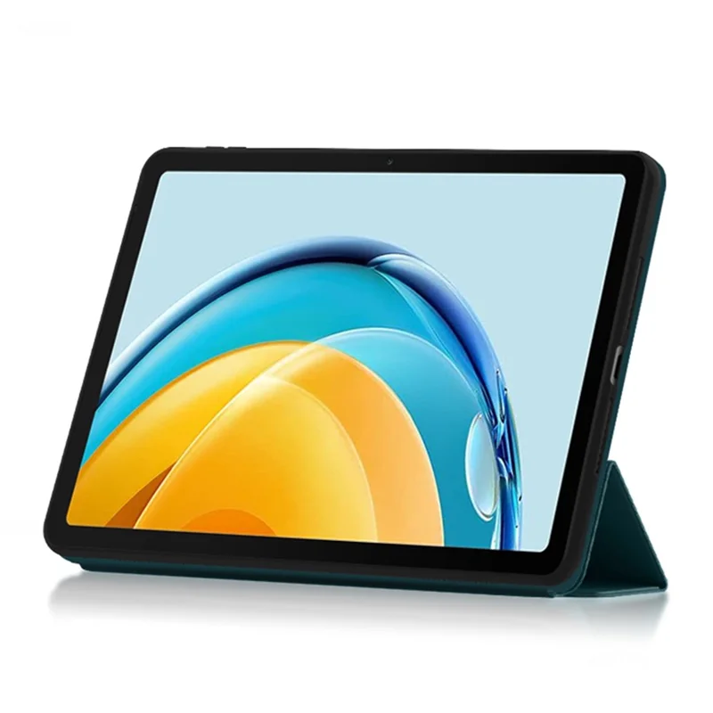 For Huawei MatePad SE 10.4-inch Tri-fold Stand Protective Folio Tablet Case PU Leather Shockproof Tablet Cover - Green