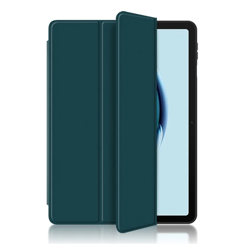 For Huawei MatePad SE 10.4-inch Tri-fold Stand Protective Folio Tablet Case PU Leather Shockproof Tablet Cover - Green