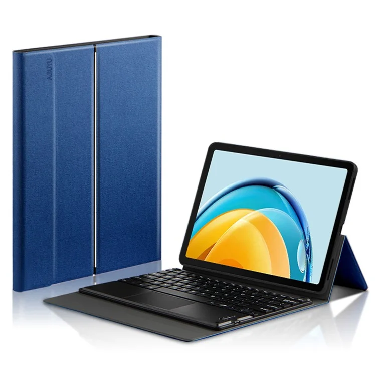 Jiuyu Für Huawei Matepad SE 10.4-zoll PU Leder Tablet Hülle Schutzschutz Mit Magnetischer Abnehmbarer Tastatur - Blau