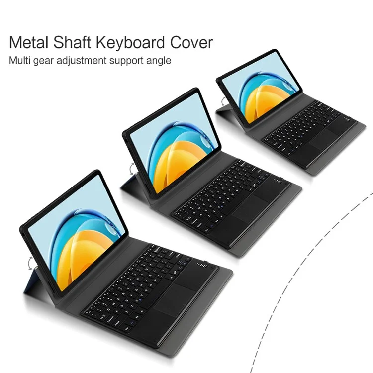 Jiuyu Für Huawei Matepad SE 10.4-zoll PU Leder Tablet Hülle Schutzschutz Mit Magnetischer Abnehmbarer Tastatur - Blau
