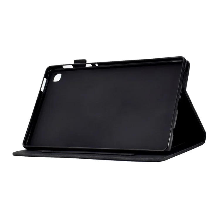 Para Samsung Galaxy Tab S6 Lite (2024) / S6 Lite (2022) / S6 Lite (2020) P610 Funda de Tableta de Cuero con Patrón de Torre de Bicicleta y Mariposa - Negro