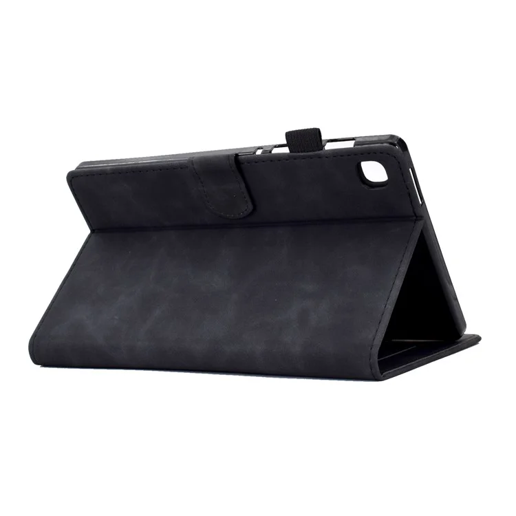 Para Samsung Galaxy Tab S6 Lite (2024) / S6 Lite (2022) / S6 Lite (2020) P610 Funda de Tableta de Cuero con Patrón de Torre de Bicicleta y Mariposa - Negro
