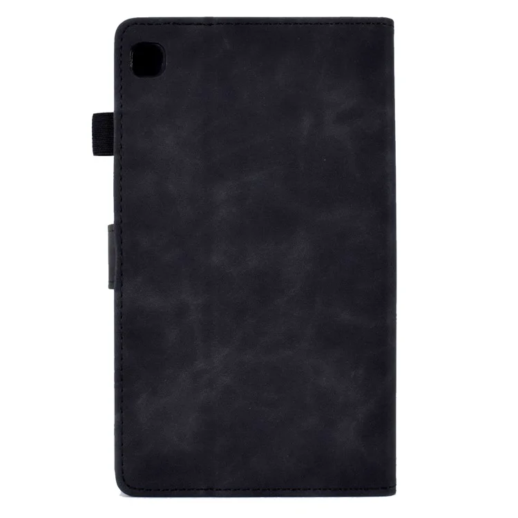 Para Samsung Galaxy Tab S6 Lite (2024) / S6 Lite (2022) / S6 Lite (2020) P610 Funda de Tableta de Cuero con Patrón de Torre de Bicicleta y Mariposa - Negro