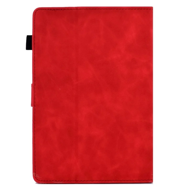Microfiber Leather Case for Universal 7-inch Tablet, Tower Bike Butterfly Pattern Imprinted Shell Stand Smart Card Holder Protective Tablet Cover - Red