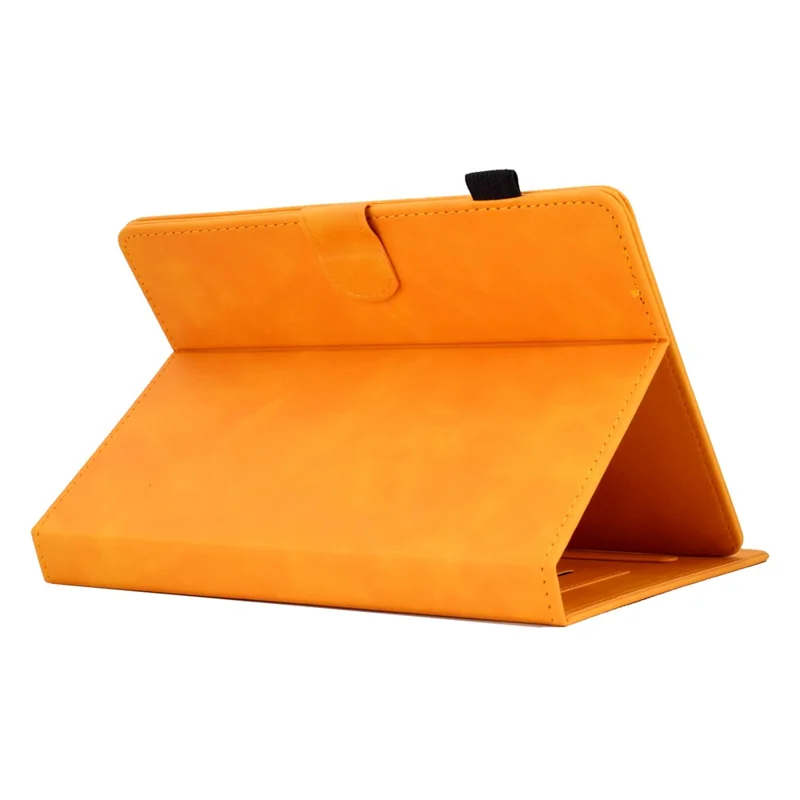 Microfiber Leather Case for Universal 7-inch Tablet, Tower Bike Butterfly Pattern Imprinted Shell Stand Smart Card Holder Protective Tablet Cover - Khaki