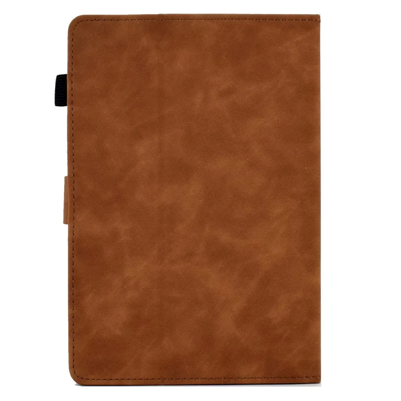 Microfiber Leather Case for Universal 7-inch Tablet, Tower Bike Butterfly Pattern Imprinted Shell Stand Smart Card Holder Protective Tablet Cover - Brown