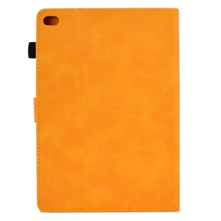 For iPad 10.2 (2021) / (2020) / (2019) / iPad Air 10.5 inch (2019) / iPad Pro 10.5-inch (2017) Microfiber Leather Stand Case Tower Bike Butterfly Pattern Imprinted Card Holder Tablet Cover - Khaki