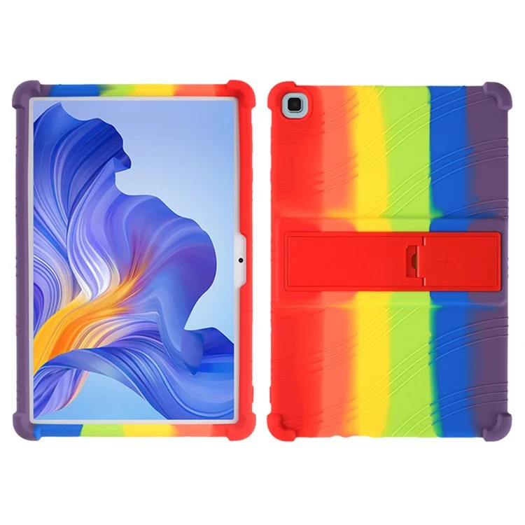 Funda de tableta de silicona suave For Honor Pad X8 con soporte - Arcoíris