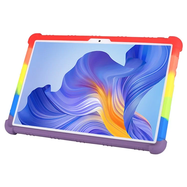 Funda de tableta de silicona suave For Honor Pad X8 con soporte - Arcoíris