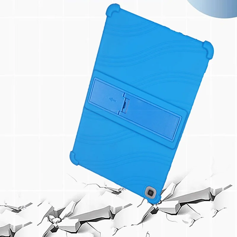 For Honor Pad X8 Soft Silicone Tablet Case PC Kickstand Drop Protection Tablet Cover - Bleu foncé