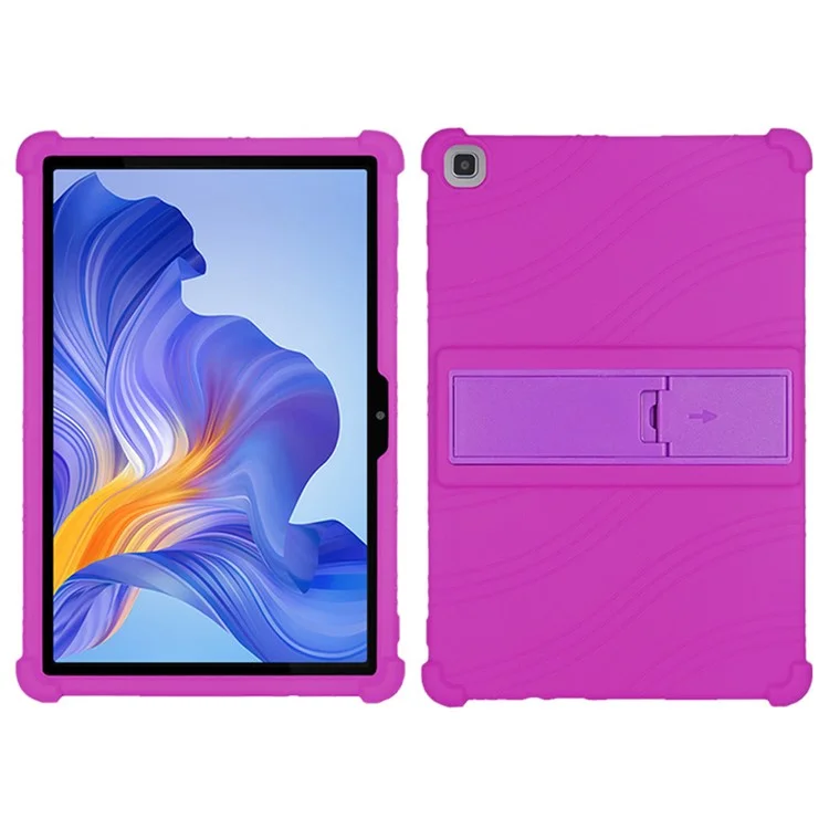 For Honor Pad X8 Soft Silicone Tablet Case PC Kickstand Drop Protection Tablet Cover - Purple