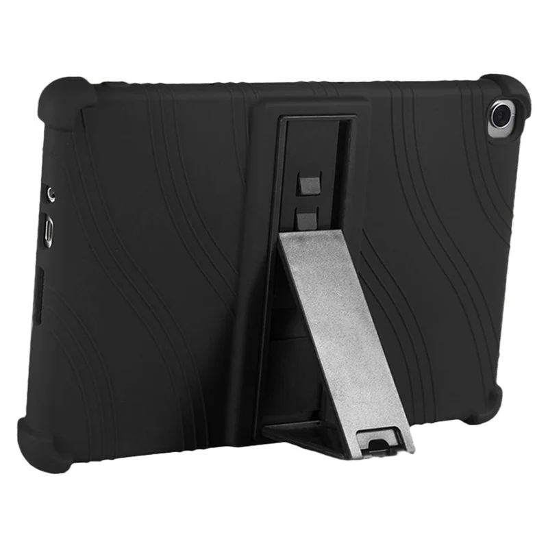 For Huawei MatePad SE 10.4-inch Soft Silicone Tablet Case PC Kickstand Shock-absorbing Tablet Cover - Green