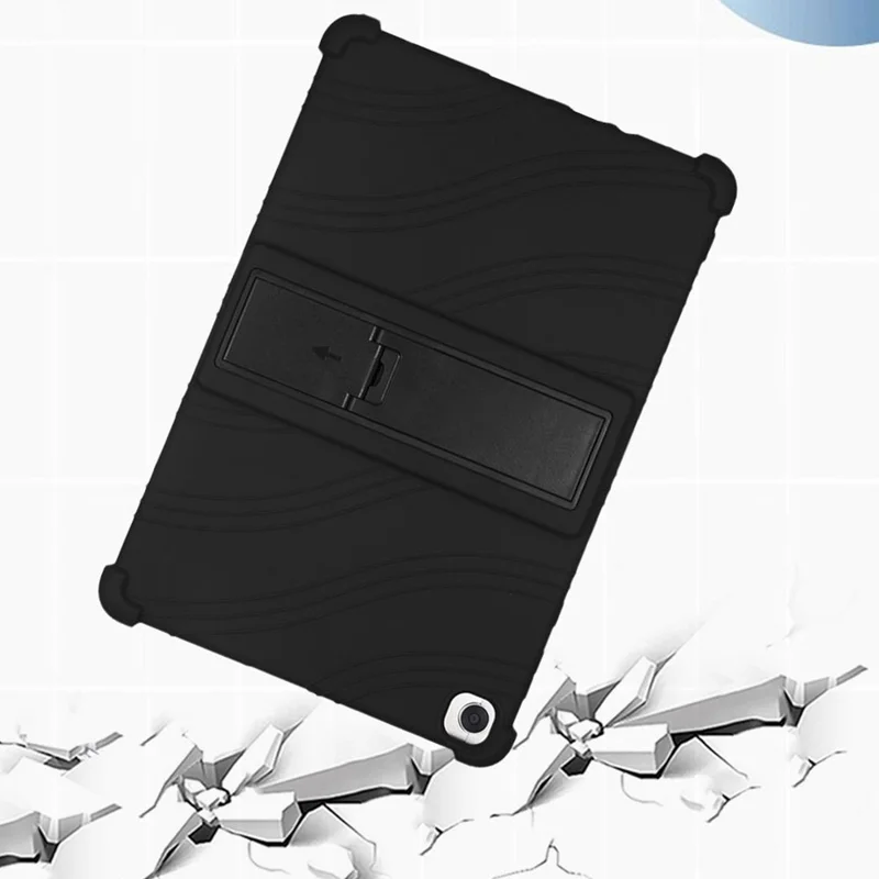 For Huawei MatePad SE 10.4-inch Soft Silicone Tablet Case PC Kickstand Shock-absorbing Tablet Cover - Green