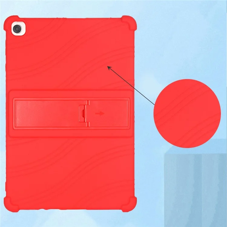 Para Huawei MatePad SE 10.4 polegadas Soft Silicone Tablet Case PC Kickstand Shock-absorbing Tablet Cover - Laranja