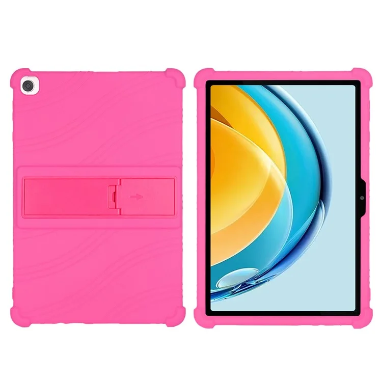 Para Huawei MatePad SE de 10.4 pulgadas, funda de tableta de silicona blanda, soporte para PC, amortiguación de golpes, funda para tableta - Rosa