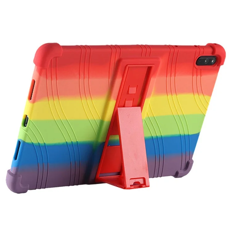 Cover protettiva per Huawei MatePad 11 (2021), custodia per tablet in silicone morbido con supporto integrato anti-caduta - Arcobaleno