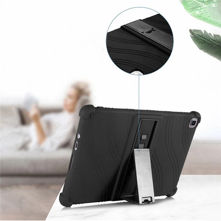 Protective Cover for Huawei MatePad 11 (2021), PC Kickstand Anti-fall Soft Silicone Tablet Case - Black