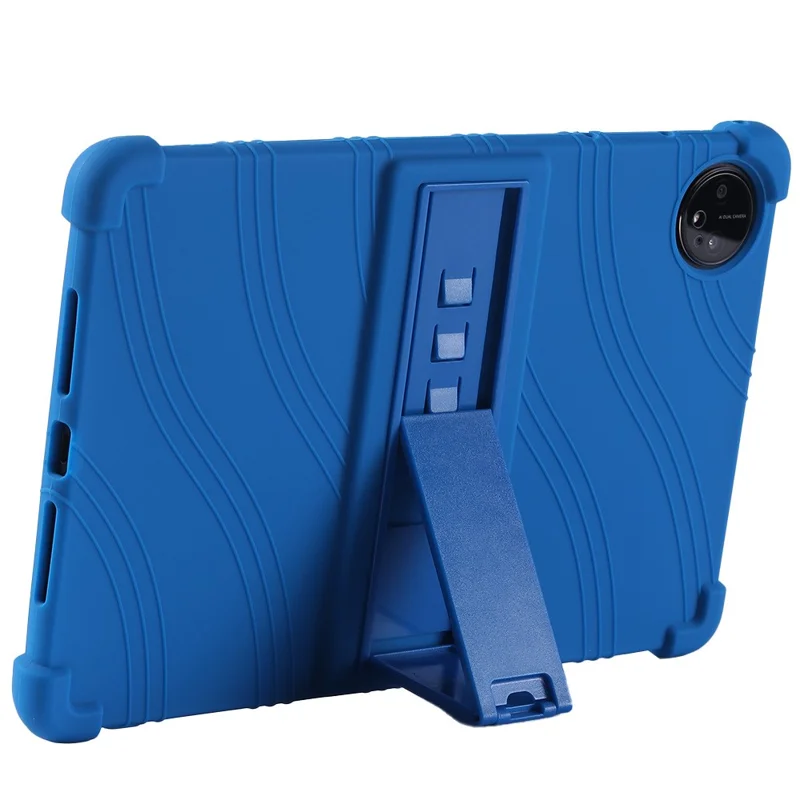 For Huawei MatePad Pro 11 (2022) Soft Silicone Tablet Case PC Kickstand Collision Resistant Tablet Cover - Dark Blue