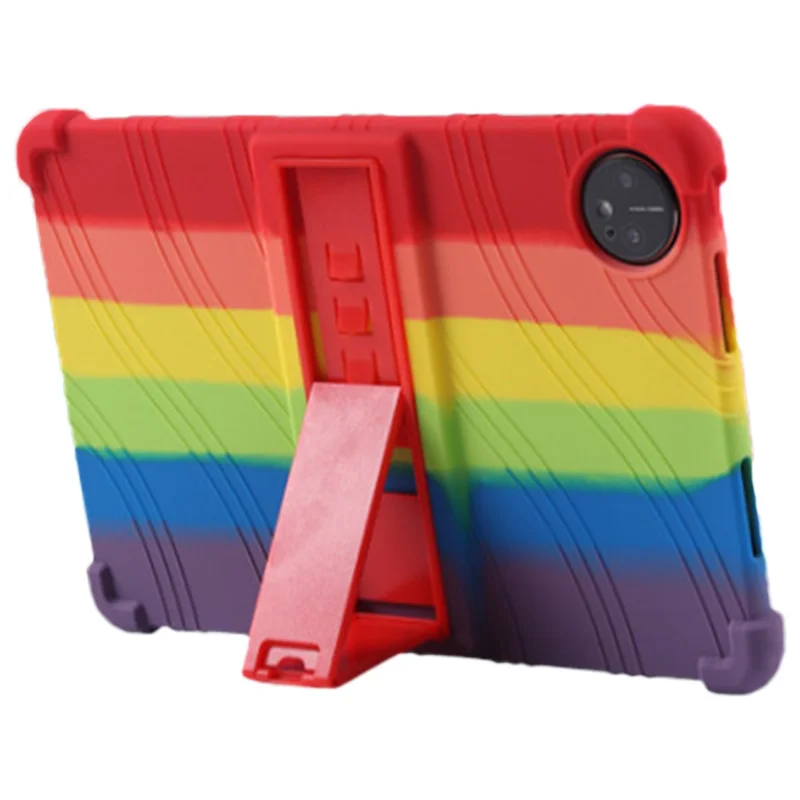 For Huawei MatePad Pro 11 (2022) Soft Silicone Tablet Case PC Kickstand Collision Resistant Tablet Cover - Purple