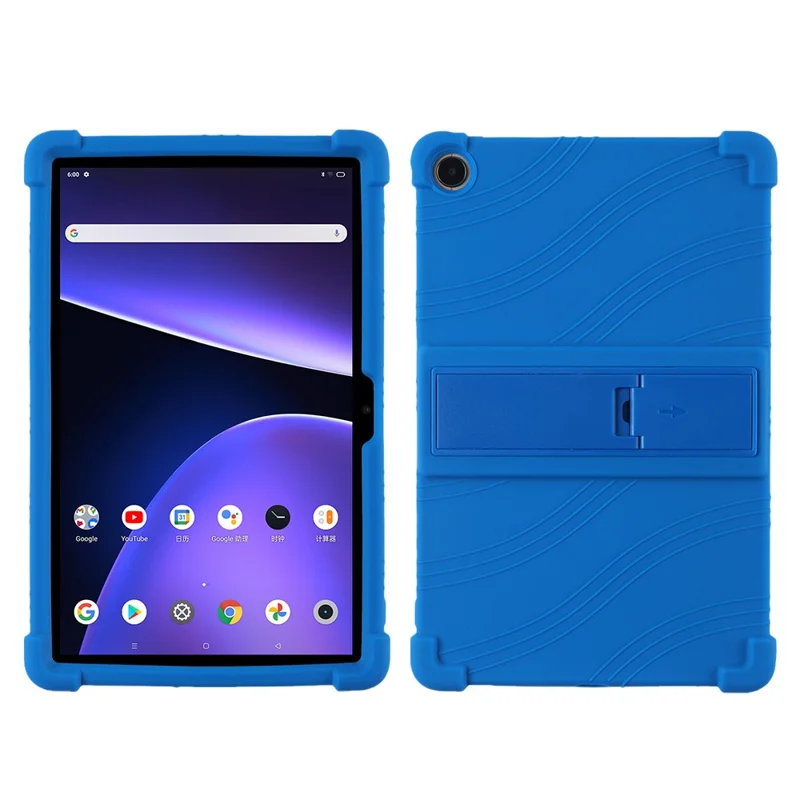 Protective Cover for Realme Pad 10.4-inch, PC Kickstand Scratch Resistant Soft Silicone Tablet Case - Dark Blue
