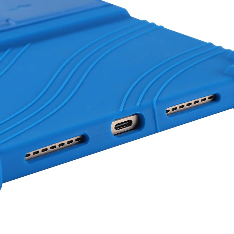 Protective Cover for Realme Pad 10.4-inch, PC Kickstand Scratch Resistant Soft Silicone Tablet Case - Dark Blue