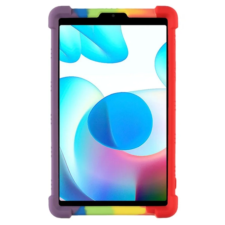 Cover protettiva per Realme Pad Mini 8.7 pollici con supporto PC, custodia per tablet in silicone morbido resistente ai graffi - Arcobaleno