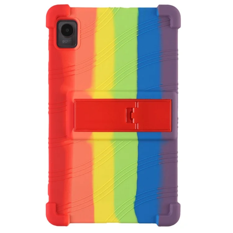 Cover protettiva per Realme Pad Mini 8.7 pollici con supporto PC, custodia per tablet in silicone morbido resistente ai graffi - Arcobaleno