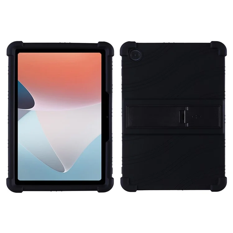 Защитный чехол для Oppo Pad Air 10.36-дюймовый 2022 с ПК-подставкой, защита от падений, мягкий силиконовый чехол для планшета - черный