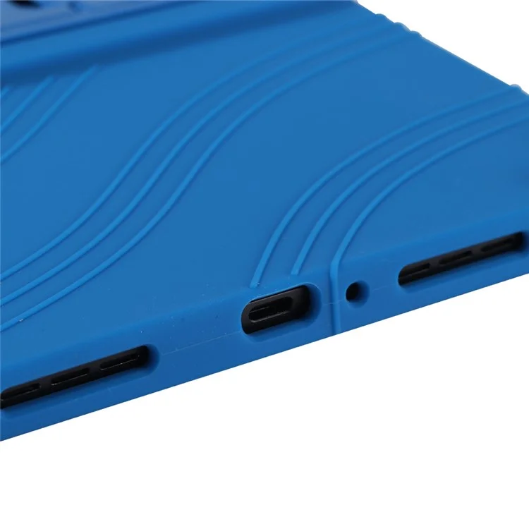 Étui de protection pour Oppo Pad 11 pouces, étui pour tablette en silicone souple absorbant les chocs avec support PC - Bleu foncé
