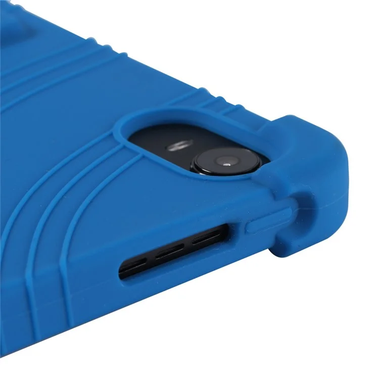Étui de protection pour Oppo Pad 11 pouces, étui pour tablette en silicone souple absorbant les chocs avec support PC - Bleu foncé