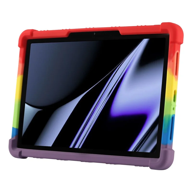 Protective Cover for Oppo Pad 11-inch, Shock-absorbing Soft Silicone Tablet Case with PC Kickstand - Red