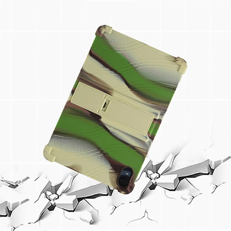 Protective Cover for Oppo Pad 11-inch, Shock-absorbing Soft Silicone Tablet Case with PC Kickstand - Red