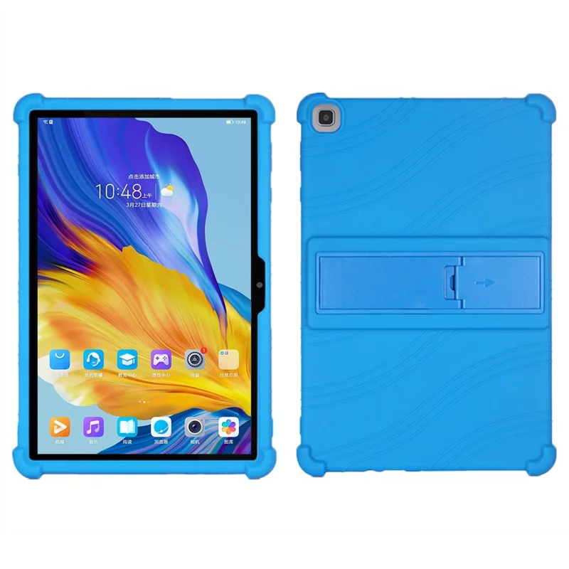 Funda de silicona suave para Honor Pad 7 de 10.1 pulgadas de 2020, funda protectora para tableta con diseño de soporte de PC - Azul oscuro