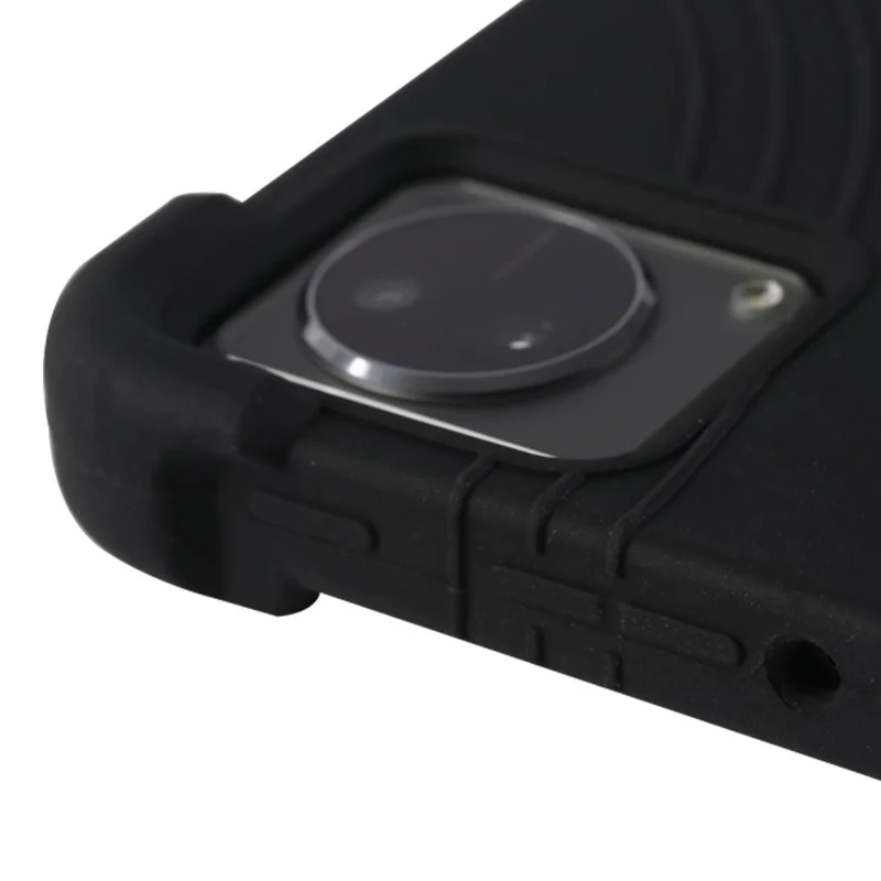 غطاء واقٍ لجهاز vivo Pad، غطاء لوحي من السيليكون اللين مقاوم للخدوش مع دعامة من مادة البولي كربونات - أسود