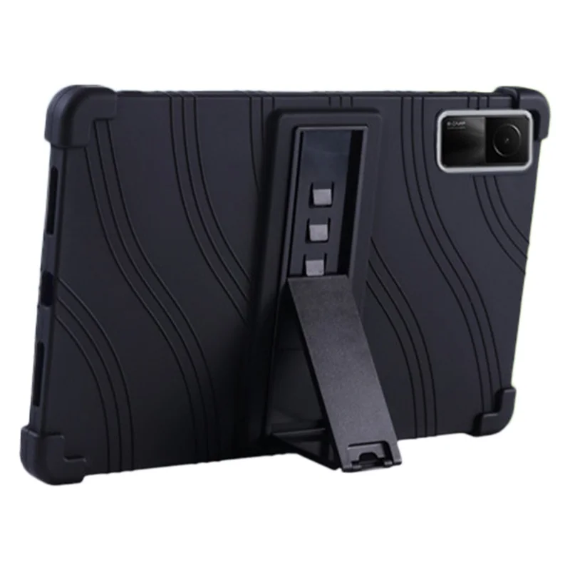 For Xiaomi Redmi Pad Protective Cover, Shock-absorbing Soft Silicone Tablet Case with PC Kickstand - Orange