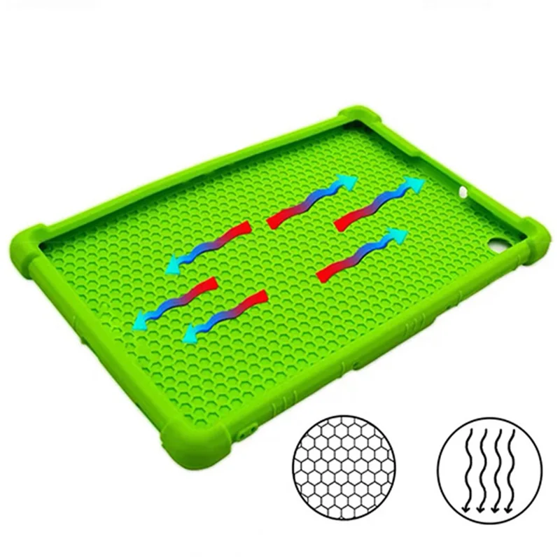 For Xiaomi Redmi Pad Protective Cover, Shock-absorbing Soft Silicone Tablet Case with PC Kickstand - Orange