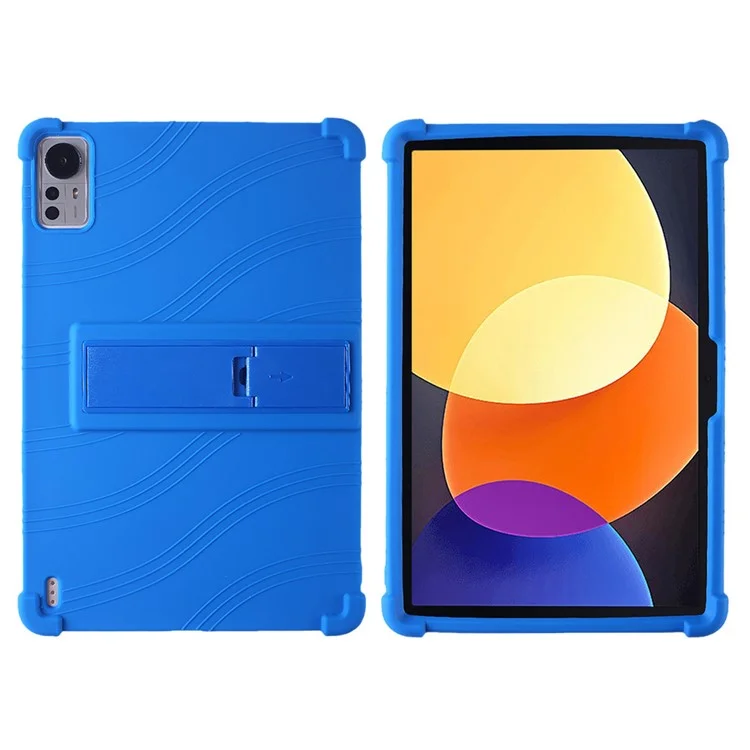 Per Xiaomi Pad 5 Pro 12.4 (2022) Custodia Protettiva, Custodia per Tablet in Silicone Antiurto con Supporto in PC - Blu Scuro
