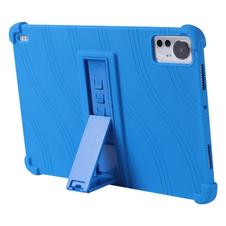 Per Xiaomi Pad 5 Pro 12.4 (2022) Custodia Protettiva, Custodia per Tablet in Silicone Antiurto con Supporto in PC - Blu Scuro
