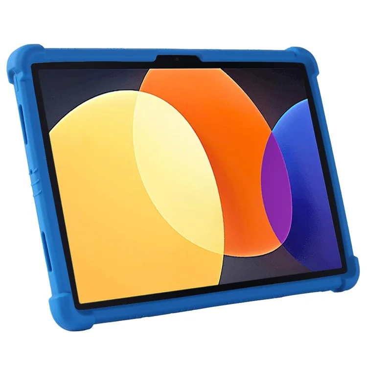 Per Xiaomi Pad 5 Pro 12.4 (2022) Custodia Protettiva, Custodia per Tablet in Silicone Antiurto con Supporto in PC - Blu Scuro
